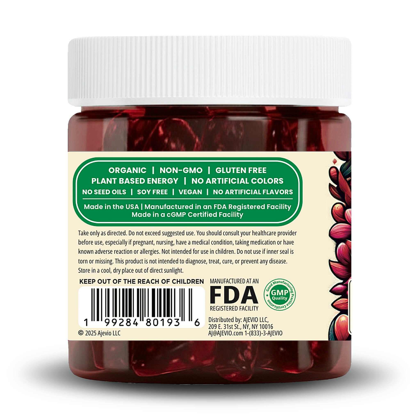 Cherry Ajevio Organic Gummy